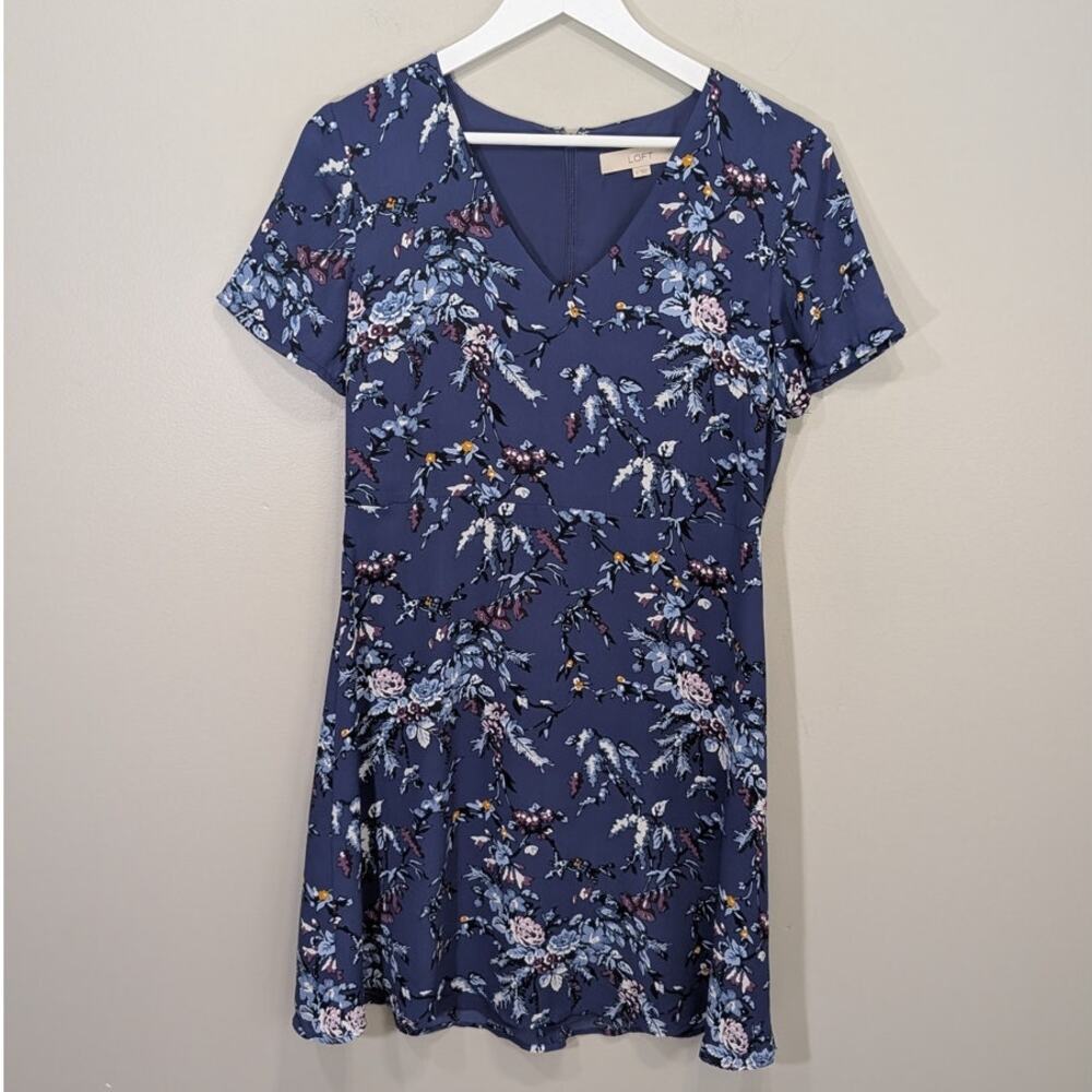Ann Taylor Loft Dress Winterberry Romantic Feminine Cottage Chic - Size 6